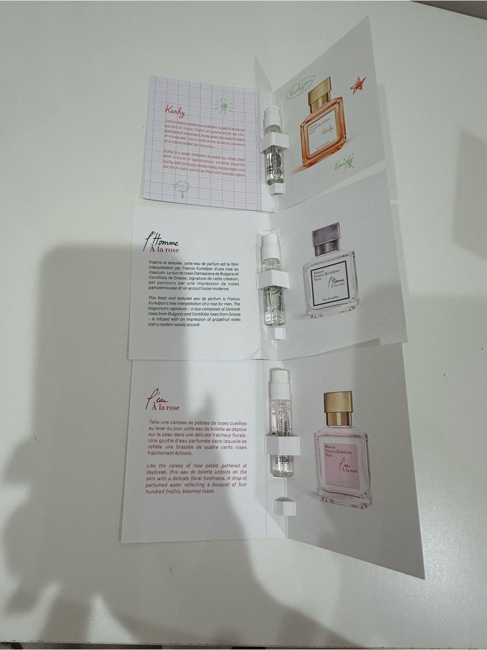 Maison Francis Kurkdjian Perfume Set of 3 Mini Sizes | Size each 2ml/0.06fl.oz.